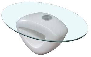 Tavolino Pure Stone, Resina Bianco Laccato Opaco