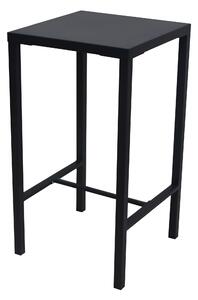 Tavolo Alto da Giardino 60x60xH110 cm in Metallo Utility Nero