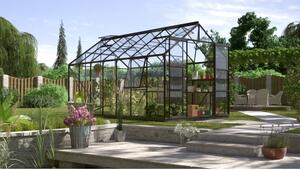 Serra da Giardino Vitavia Jupiter 11500 257x445x248 cm in Alluminio Nero e Vetro Temperato