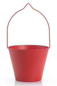 Secchiello per Rubinetti Porta-Secchio 25x23x18 cm in Alluminio Belfer 42/SC Rosso