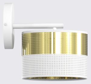 Applique LUX 1xE27/15W/230V bianca/dorata