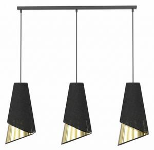Lampadario a sospensione MODA 3xE27/15W/230V nero/oro