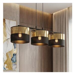 Lampadario sospeso LUX 3xE27/15W/230V nero/oro