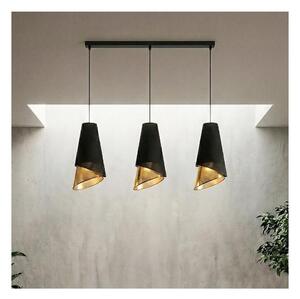 Lampadario a sospensione MODA 3xE27/15W/230V nero/oro