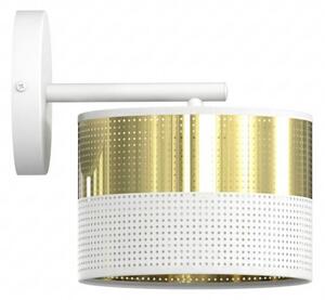 Applique LUX 1xE27/15W/230V bianca/dorata
