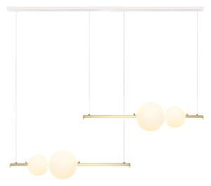 Zambelis Lampada LED sospesa 22235 105cm oro/bianco/opale