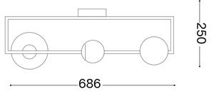 Ideal Lux - Lampadario a plafone LED ANGOLO 3xG9/3W/230V ottone