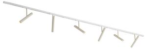 Sistema di illuminazione a binario moderno bianco con 6 faretti beige monofase - Slimline Avery