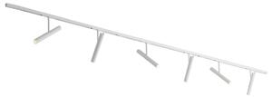 Sistema di illuminazione a binario moderno bianco con 6 faretti bianchi monofase - Slimline Avery