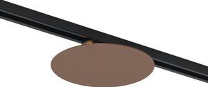 Plafoniera moderna bronzo per sistema a binario monofase 2 luci - Iconic Pulley