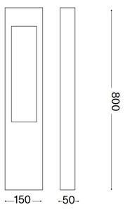 Ideal Lux - Lampada da esterno VEGA 1xG9/15W/230V 80 cm IP44 marrone