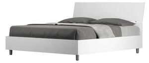 Letto Matrimoniale 160x190 cm Senza Rete Testata Inclinata Demas Frassino Bianco