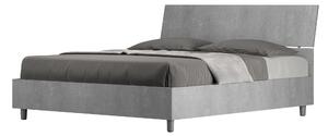 Letto Matrimoniale 160x190 cm Senza Rete Testata Inclinata Demas Cemento