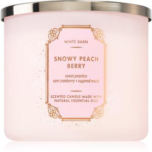 Bath & Body Works Snowy Peach Berry candela profumata 411 g