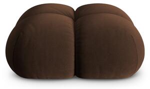 Poggiapiedi marrone scuro con rivestimento in velluto Loretto – Cosmopolitan Design