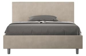 Letto Matrimoniale Francese 140x200 cm con Rete e Contenitore Adele Sabbia
