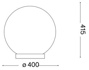 Ideal Lux - Lampada da tavolo CARTA 1xE27/25W/230V diametro 40 cm bianco