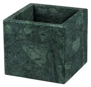 Organizer da bagno verde scuro in marmo per dischetti di cotone Marble – Mette Ditmer Denmark