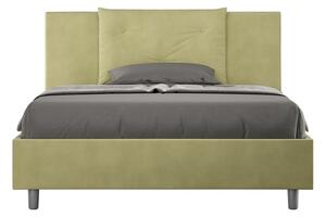 Letto Matrimoniale Francese 140x200 cm con Rete e Contenitore Appia Tè Verde