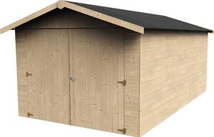 Box Auto Garage da Esterno 3,03X4,92m Senza Pavimento in Legno Abete 15mm Garove