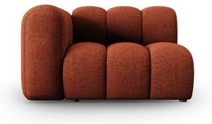 Chaise longue color mattone (con penisola a sinistra) con rivestimento in ciniglia Lupine – Micadoni