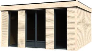 Casetta Abitabile da Giardino 4,97x4,97m Senza Pavimento con Pareti Isolanti Decor Home 21m²