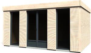 Casetta Abitabile da Giardino 4,97x3,65m Senza Pavimento con Pareti Isolanti Decor Home 15m²