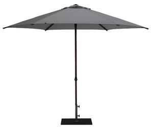 Ombrellone da Giardino Ø3 m Palo Ø38 mm in Alluminio Effetto Legno Tessuto Olefin Trend Wood Grigio