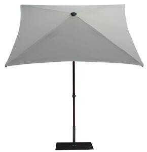 Ombrellone da Giardino 2x2 m Palo Ø38 mm in Alluminio Effetto Legno Tessuto Poliestere Trend Wood Bianco
