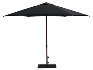 Ombrellone da Giardino Ø3 m Palo Ø38 mm in Alluminio Effetto Legno Tessuto Poliestere Trend Wood Antracite