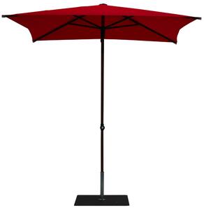 Ombrellone da Giardino 2x2 m Palo Ø38 mm in Alluminio Effetto Legno Tessuto Poliestere Trend Wood Rosso