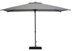 Ombrellone da Giardino 3x2 m Palo Ø38 mm in Alluminio Effetto Legno Tessuto Olefin Trend Wood Grigio