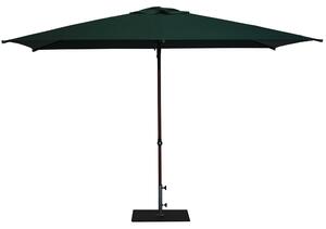 Ombrellone da Giardino 3x2 m Palo Ø38 mm in Alluminio Effetto Legno Tessuto Poliestere Trend Wood Verde