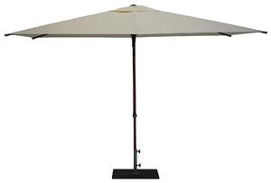Ombrellone da Giardino 3x2 m Palo Ø38 mm in Alluminio Effetto Legno Tessuto Poliestere Trend Wood Ecru