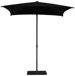 Ombrellone da Giardino 2x2 m Palo Ø38 mm in Alluminio Effetto Legno Tessuto Olefin Trend Wood Nero