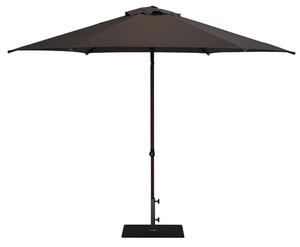 Ombrellone da Giardino Ø3 m Palo Ø38 mm in Alluminio Effetto Legno Tessuto Poliestere Trend Wood Taupe