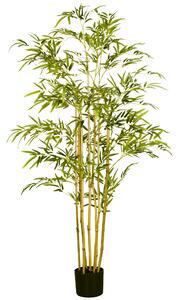 Pianta Artificiale Bambù H150 cm con Vaso Verde