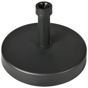 Base per Ombrellone da Giardino Ø45x33 cm Palo 24-48 mm in Plastica Nero