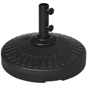 Base per Ombrellone da Giardino Ø48,5x36 cm Palo 38-48 mm in HDPE Nero
