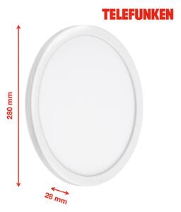 Telefunken Applique LED esterni Nizza, Ø 28cm, bianco, 4.000K