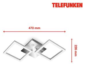 Telefunken Plafoniera LED a sensore Frame cromo/alu 47x23cm