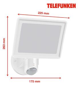 Telefunken Applique LED da esterni Lagos con sensore, bianco