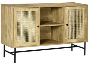 Mobiletto Basso 120x38x76,2 cm in Rattan Naturale