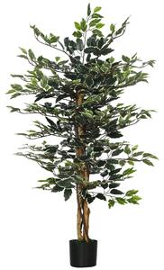 Pianta Artificiale Fico H130 cm con Vaso Verde