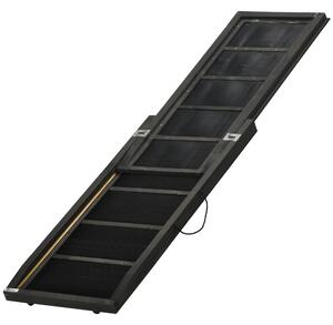 Rampa per Cani per Bagagliaio Auto 43x165x6,5 cm in Legno Nero