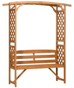 Panchina 2 Posti da Giardino 160x50x198 cm in Legno di Abete Marrone