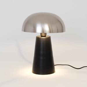Holländer Lampada tavolo Fungo, luce in basso, nero/argento
