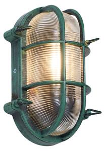 Lampada da parete da esterno verde ovale IP44 - Noutica