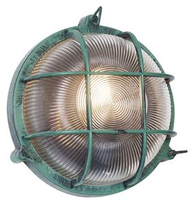 Lampada da parete per esterni verde rotonda IP44 - Noutica