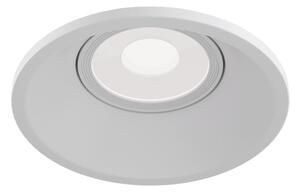 Faretto Da Incasso Moderno Dot Tondo Alluminio Bianco 1 Luce Diffusore Metallo